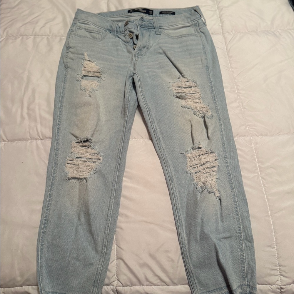 Hollister low rise boyfriend vintage stretch jeans